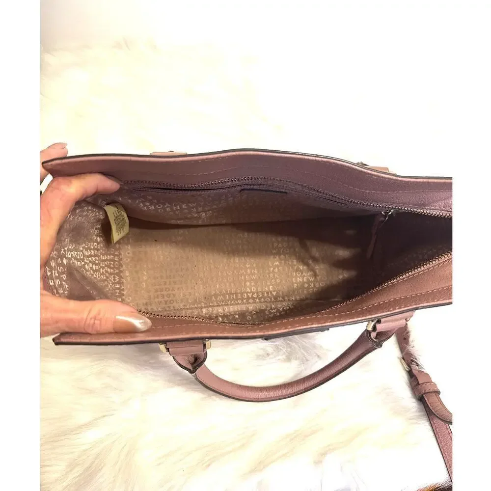 Kate Spade Lana Grove Street Satchel Pocketbook Dusty Peony Straps Leather